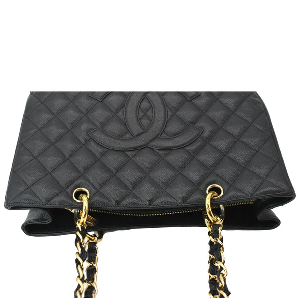 CHANEL Grand Shopping GST Caviar Leather Tote Bag Black