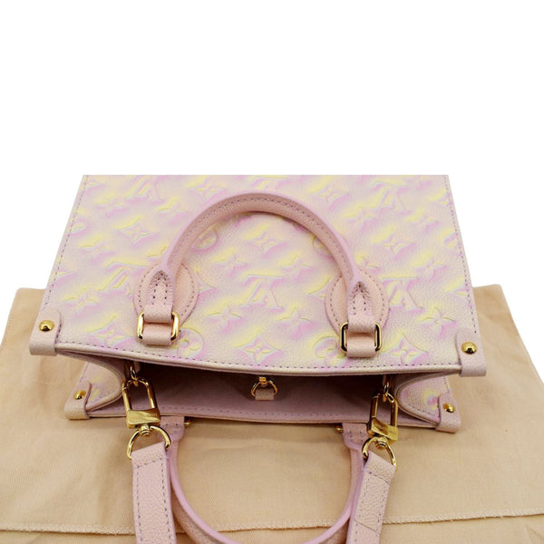 LOUIS VUITTON Stardust Onthego PM Monogram Empreinte Shoulder Bag Light Pink