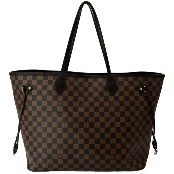LOUIS VUITTON Neverfull GM Damier Ebene Tote Shoulder Bag Brown