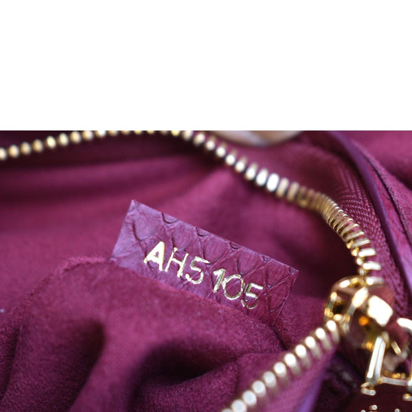 Louis Vuitton Gaia Ostrich Monogram Canvas Shoulder Bag - Tag