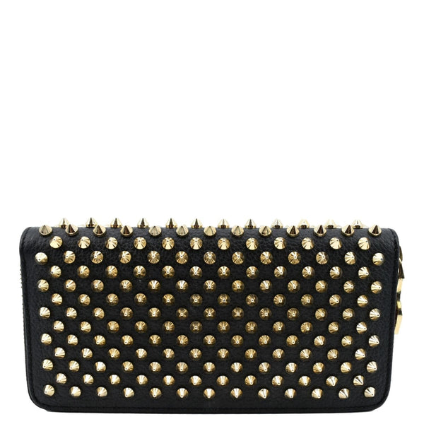 CHRISTIAN LOUBOUTIN Panettone Studded Leather Zippy Wallet Black