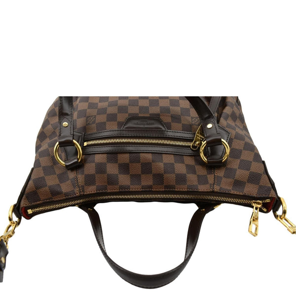 Louis Vuitton Evora MM Damier Ebene Shoulder Bag Brown - Top