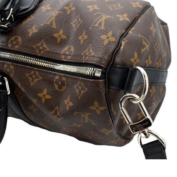 LOUIS VUITTON Keepall 45 Bandouliere Monogram Canvas Travel Bag Black