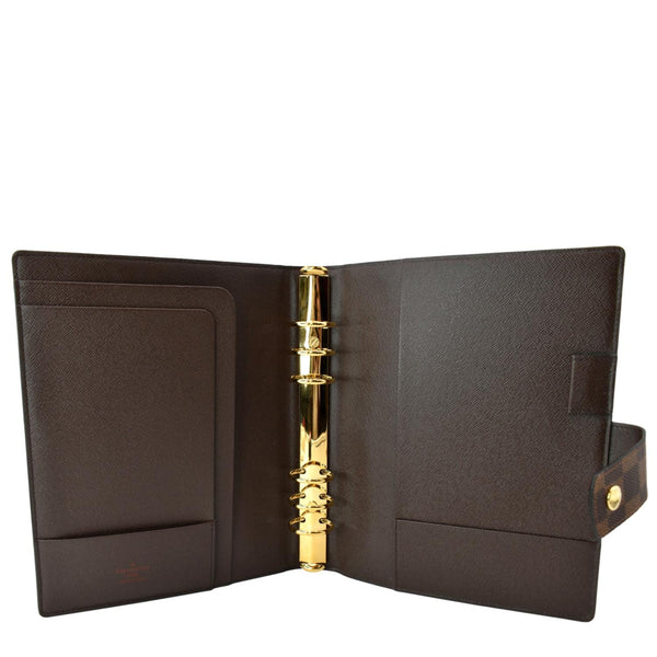 LOUIS VUITTON Agenda GM Damier Ebene Day Planner Cover Brown