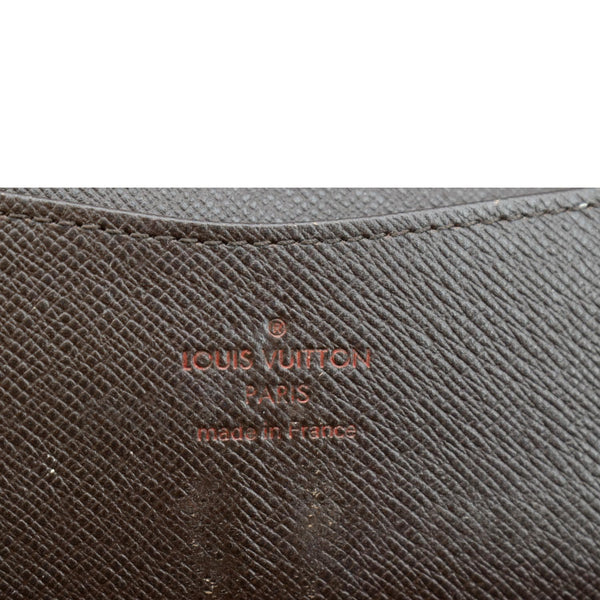 LOUIS VUITTON Josephine Damier Ebene Wallet Brown