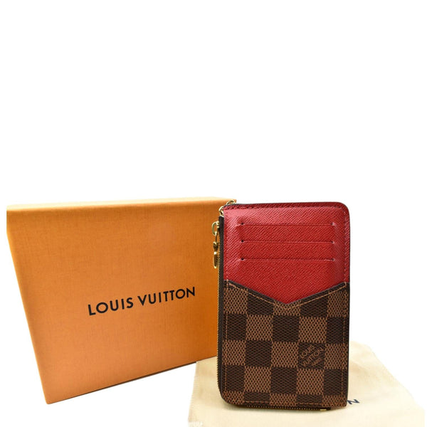 LOUIS VUITTON Recto Verso Damier Ebene Card Holder Brown
