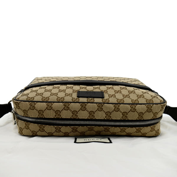 Gucci GG Monogram Canvas Messenger Bag Dark in Brown - Top