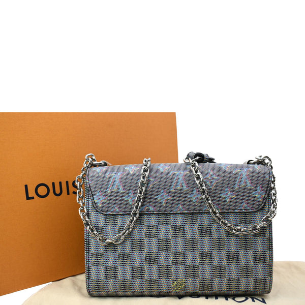 LOUIS VUITTON LV Twist Pop MM Calfskin Monogram Shoulder Bag Blue