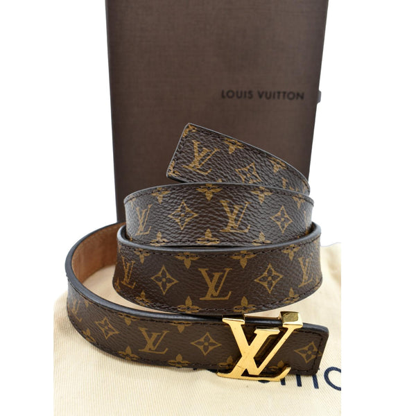 Louis Vuitton Mini 25MM Monogram Canvas Belt in Brown - Louis Vuitton Mini 25MM Monogram Canvas Belt in Brown