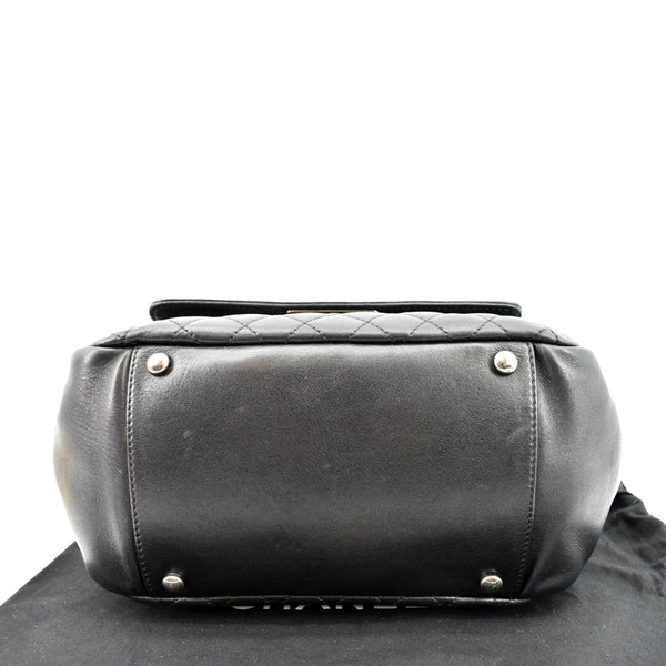 CHANEL Boy Leather Shopping Tote Bag Black