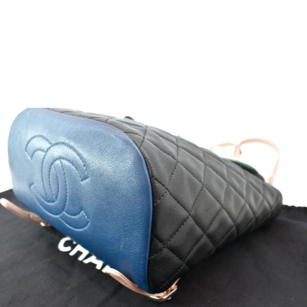 CHANEL Small Urban Spirit Quilted Lambskin Backpack Bag Black