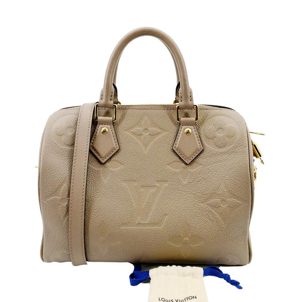 LOUIS VUITTON Speedy 25 Bandouliere Monogram Empreinte Shoulder Bag Tourterelle