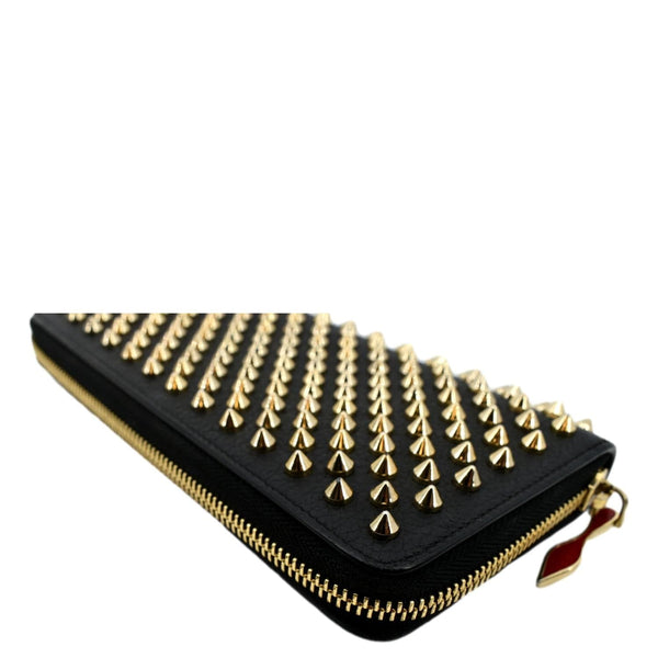CHRISTIAN LOUBOUTIN Panettone Studded Leather Zippy Wallet Black