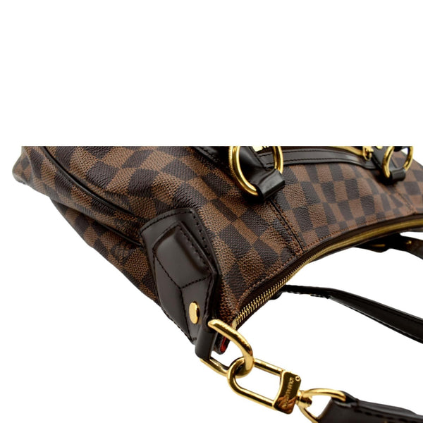Louis Vuitton Evora MM Damier Ebene Shoulder Bag Brown - Top Right