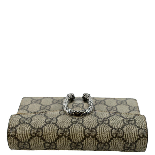 GUCCI Dionysus Super Mini GG Supreme Canvas Crossbody Bag Taupe 476432