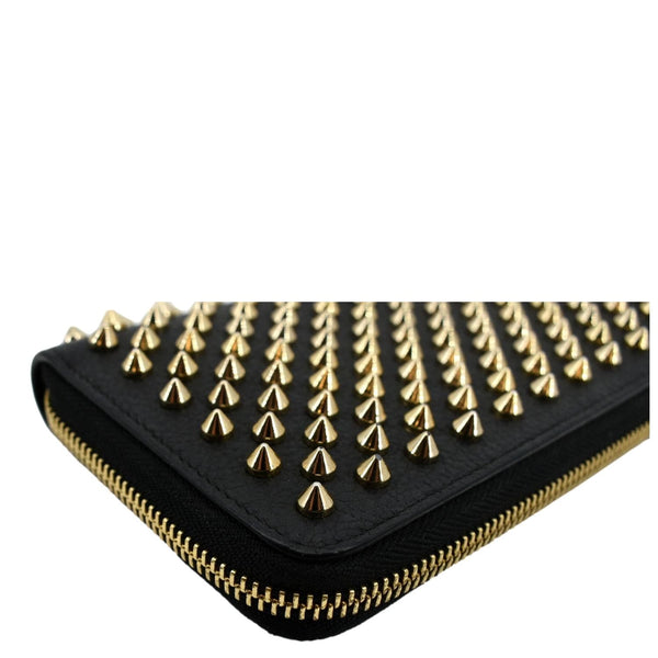 CHRISTIAN LOUBOUTIN Panettone Studded Leather Zippy Wallet Black