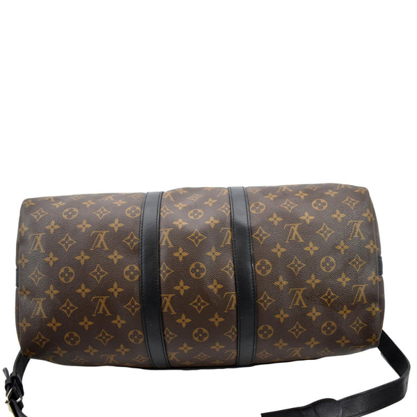 LOUIS VUITTON Keepall 45 Bandouliere Monogram Canvas Travel Bag Black