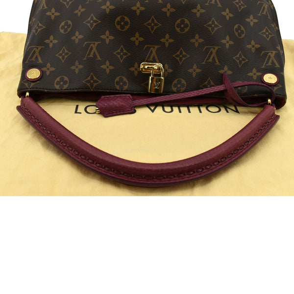 Louis Vuitton Gaia Ostrich Monogram Canvas Shoulder Bag - Top