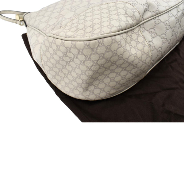 Gucci GG Guccissima Leather Hobo Bag Ivory - Bottom Right