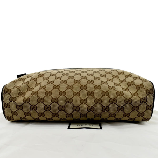 Gucci GG Monogram Canvas Messenger Bag Dark in Brown - Bottom