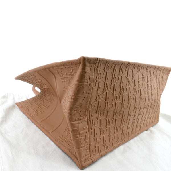 Christian Dior Book Oblique Embossed Calfskin Tote Bag - Bottom Left