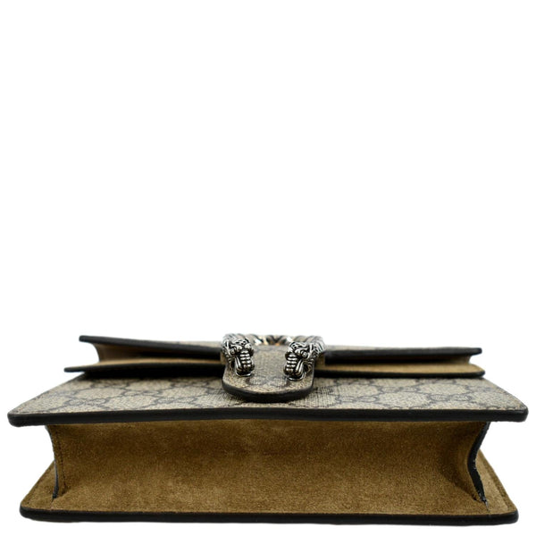 GUCCI Dionysus Super Mini GG Supreme Canvas Crossbody Bag Taupe 476432