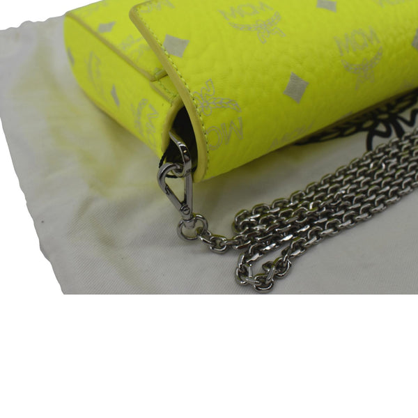 MCM Millie Monogram Visetos Crossbody Bag Neon Yellow