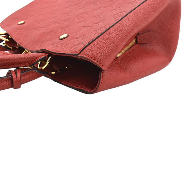 LOUIS VUITTON Montaigne MM Monogram Empreinte Shoulder Bag Red
