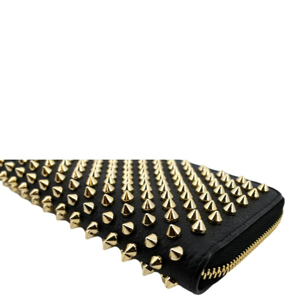 CHRISTIAN LOUBOUTIN Panettone Studded Leather Zippy Wallet Black