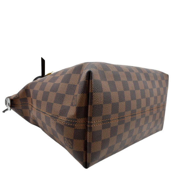 LOUIS VUITTON Iena PM Damier Ebene Tote Bag Brown