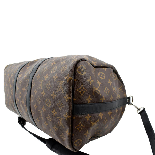 LOUIS VUITTON Keepall 45 Bandouliere Monogram Canvas Travel Bag Black
