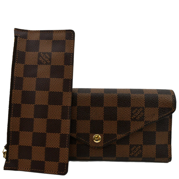 LOUIS VUITTON Josephine Damier Ebene Wallet Brown