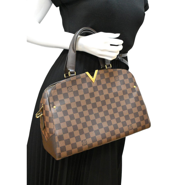 Louis Vuitton Kensington Bowling Damier Satchel Bag - Full View