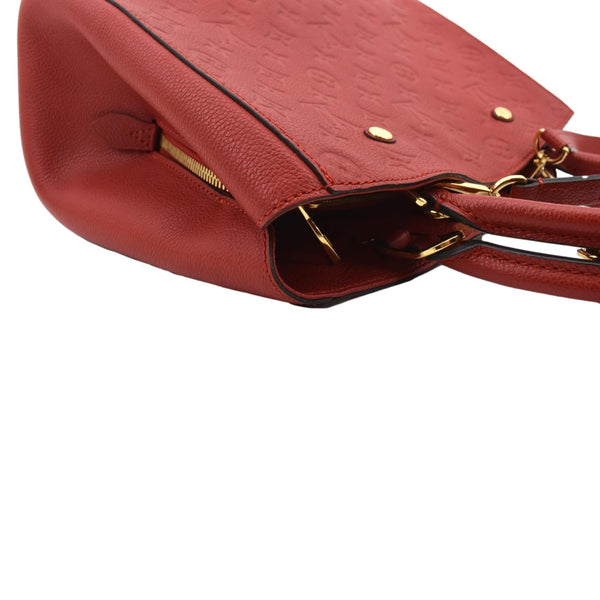 LOUIS VUITTON Montaigne MM Monogram Empreinte Shoulder Bag Red