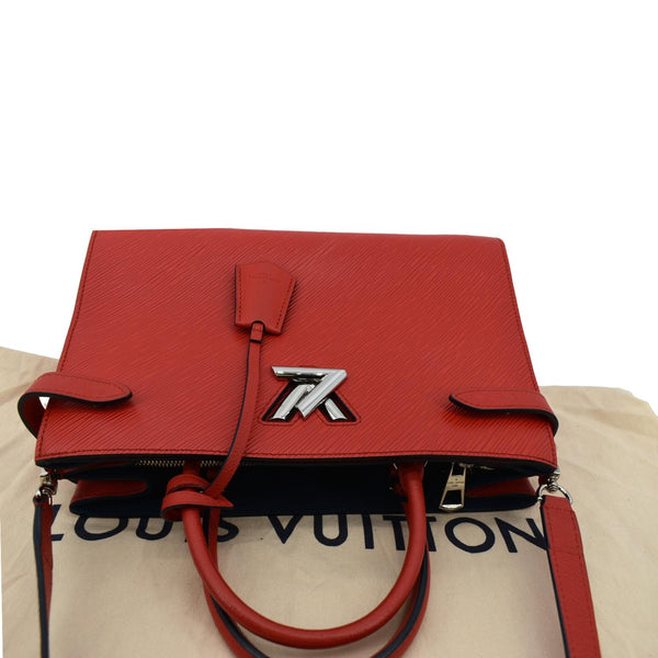 LOUIS VUITTON Twist Epi Leather Tote Shoulder Bag Red