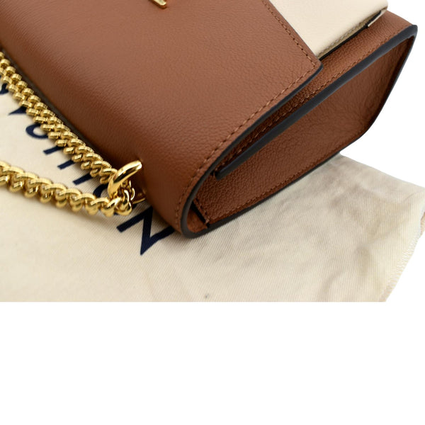 LOUIS VUITTON My Lockme Chain Leather Shoulder Bag Chataigne