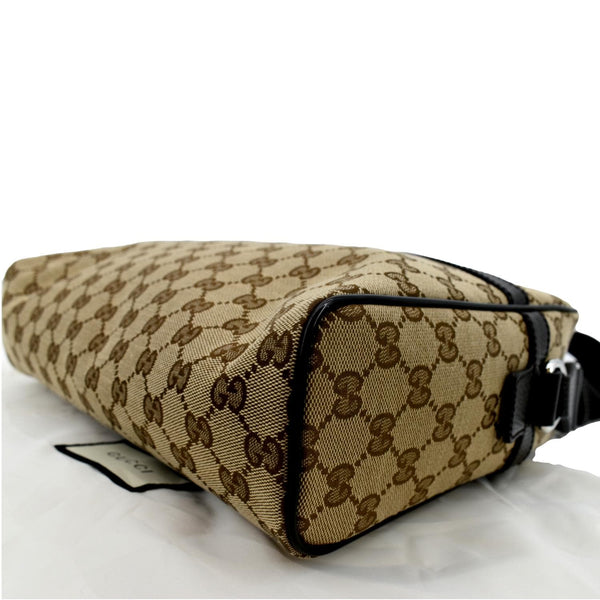 Gucci GG Monogram Canvas Messenger Bag Dark in Brown - Bottom Right