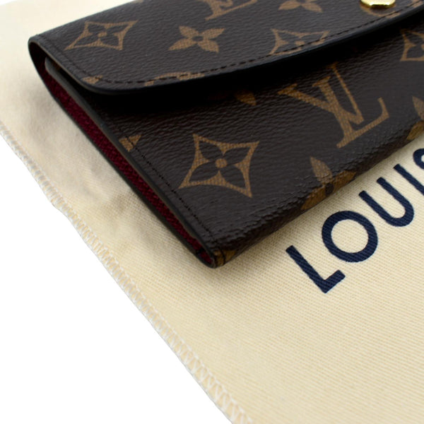 LOUIS VUITTON Sarah Monogram Canvas Wallet Brown