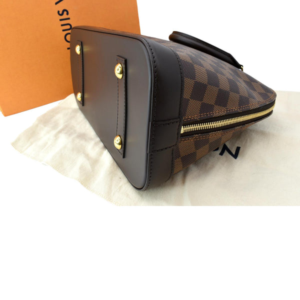 LOUIS VUITTON Alma PM Damier Ebene Satchel Bag Brown