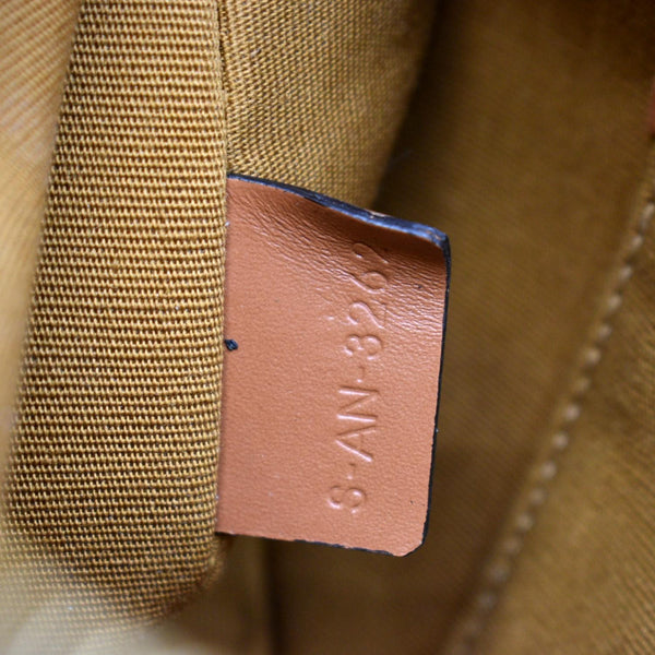 CELINE Ava Triomphe Canvas Calfskin Hobo Bag Brown