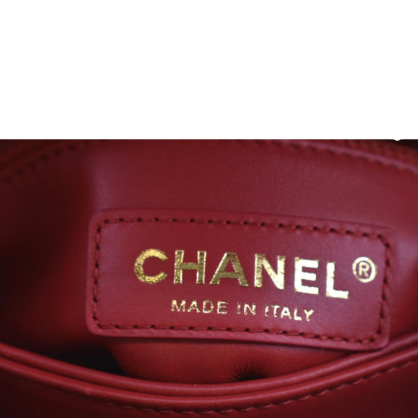 CHANEL Coco Extra Mini Top Handle Caviar Leather Shoulder Bag Red - Hot Deals