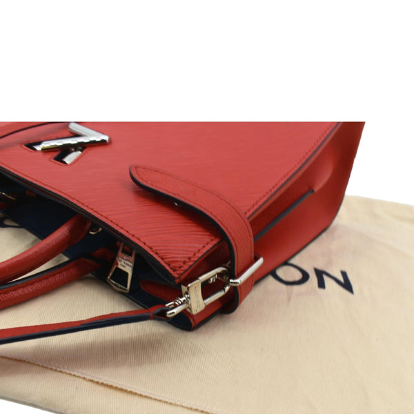 LOUIS VUITTON Twist Epi Leather Tote Shoulder Bag Red