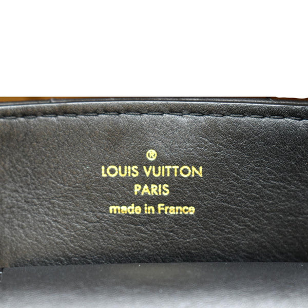 LOUIS VUITTON Wave Chain Leather Tote Shoulder Bag Black