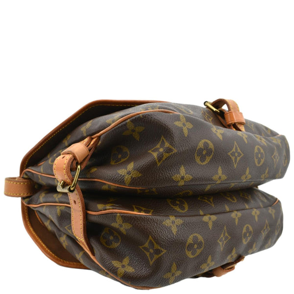 LOUIS VUITTON Saumur 30 Monogram Canvas Crossbody Bag Brown