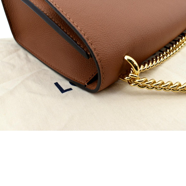 LOUIS VUITTON My Lockme Chain Leather Shoulder Bag Chataigne