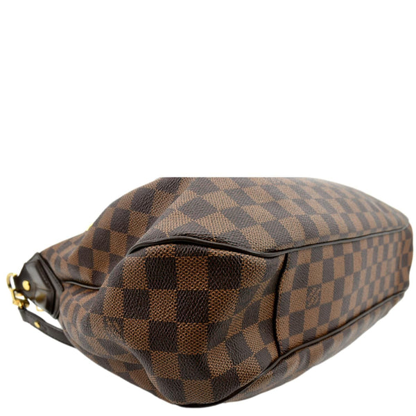 Louis Vuitton Evora MM Damier Ebene Shoulder Bag Brown - Bottom Left