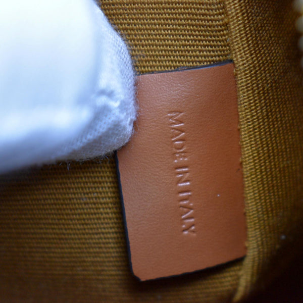 CELINE Ava Triomphe Canvas Calfskin Hobo Bag Brown