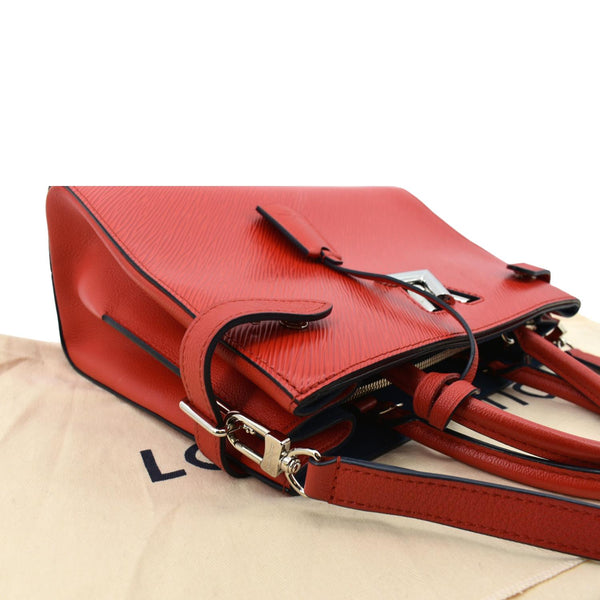 LOUIS VUITTON Twist Epi Leather Tote Shoulder Bag Red