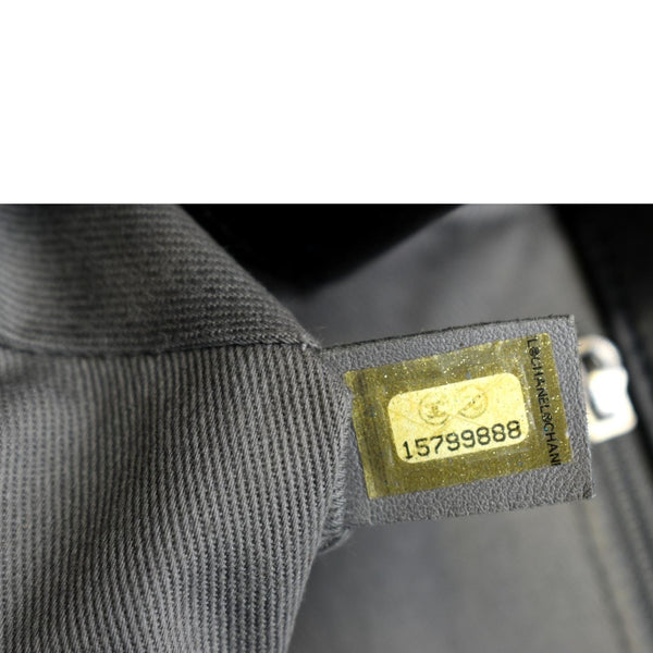 CHANEL Boy Leather Shopping Tote Bag Black