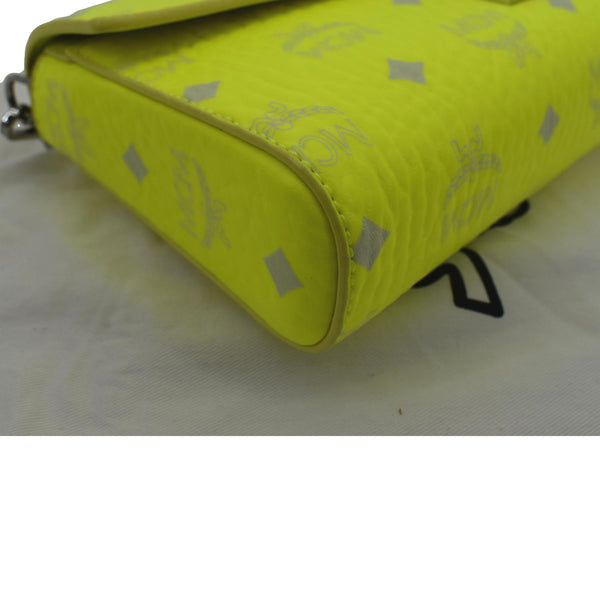 MCM Millie Monogram Visetos Crossbody Bag Neon Yellow